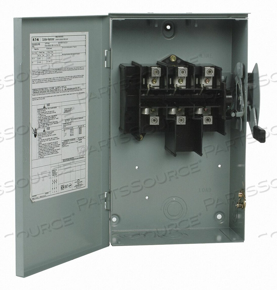 OEM#: DG322UGBSWITCH, SINGLE THROW, GENERAL DUTY SAFETY, 3-POLE, 3-WIR, 60A от Eaton