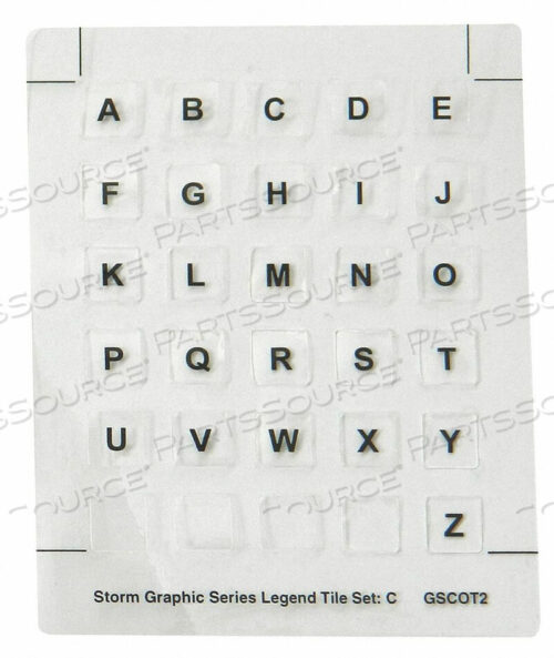 OEM#: GFX/GFXI KEYTOP TILES CLEGEND TILE SET C от Storm Interface