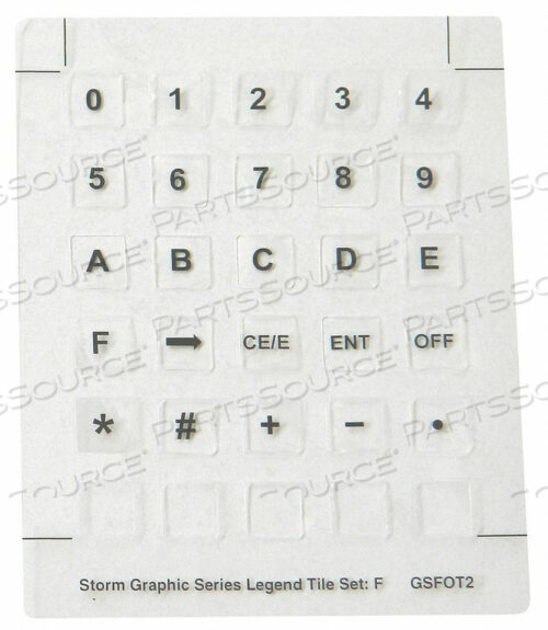 OEM#: GFX/GFXI KEYTOP TILES FLEGEND TILE SET F от Storm Interface