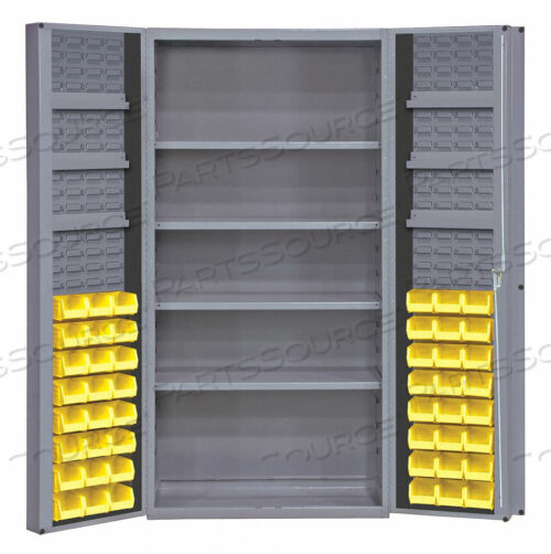 OEM#: DC36-48-4S6DS-95ШКАФ ДЛЯ ХРАНЕНИЯ ЯЩИКОВ - 48 ЖЕЛТЫХ КРЮЧКОВЫХ ЯЩИКОВ, 4 РЕГУЛИРУЕМЫЕ ПОЛКИ, 36 Ш x 24 Д x 72 В, от Durham Manufacturing Company