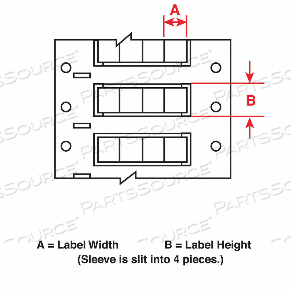 OEM#: 2HX-1000-2-YL-J-4WIRE SLEEVE USE W/RIBBON 356149 YELLOW от Brady Americas