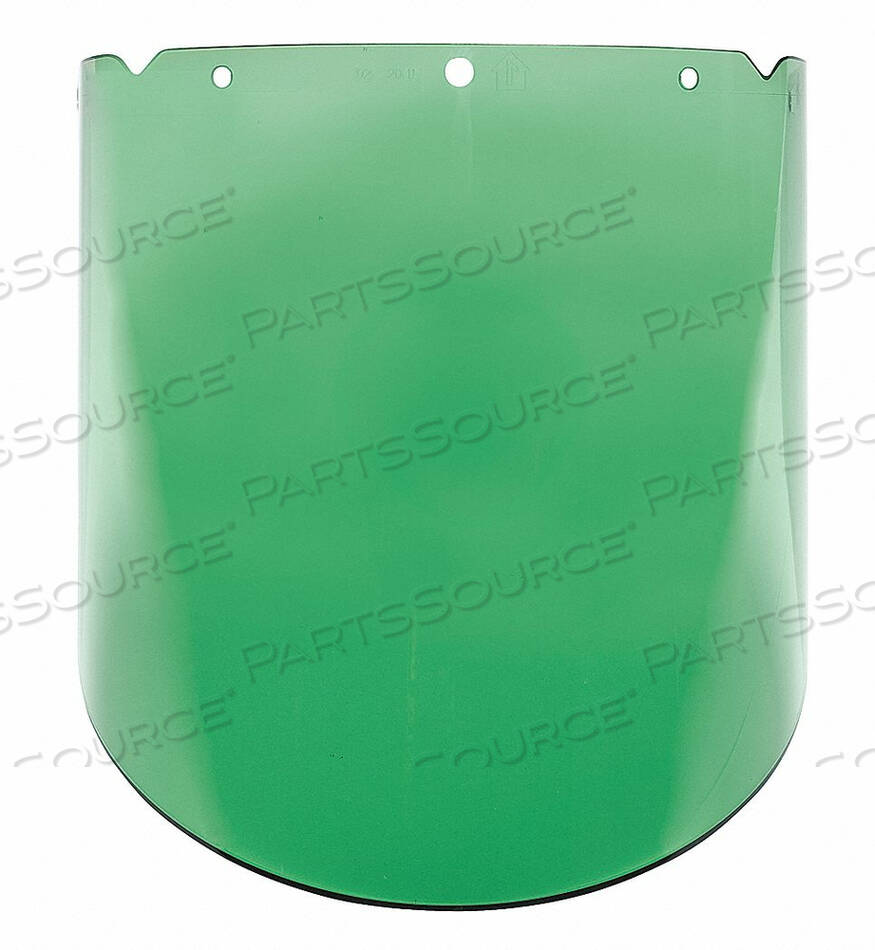 OEM#: 10115845V-GARD VISOR, PC, GREEN TINT, MOLDED, 9.25W X 17L X .098H, ANTI-FOG/ANTI-SCRATCH от MSA Safety Sales, LLC