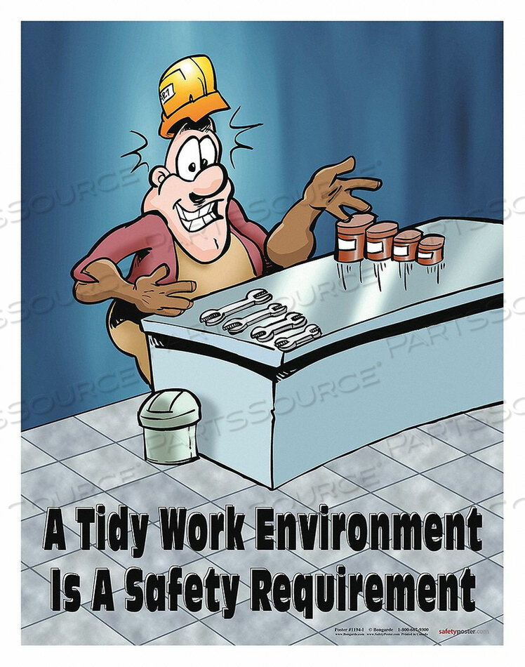 OEM#: P1194ПЛАКАТ ПО БЕЗОПАСНОСТИ АККУРАТНАЯ РАБОЧАЯ СРЕДА RU от SafetyPoster