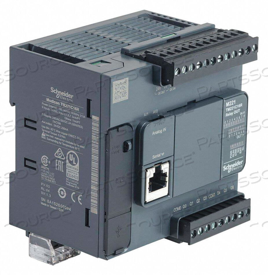 OEM#: TM221C16RCONTROLLER 24VDC/240VAC RELAY COMPACT by APC / American Power Conversion