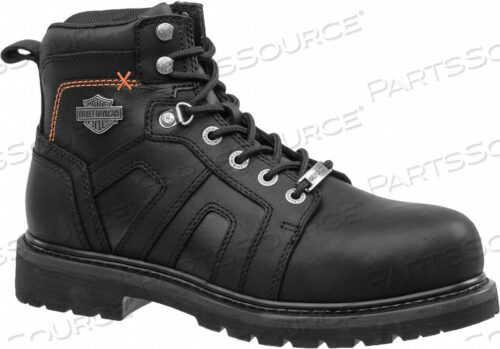 OEM#: D931766 WORK BOOT 9-1/2 MEDIUM BLACK STEEL PR от Harley Davidson