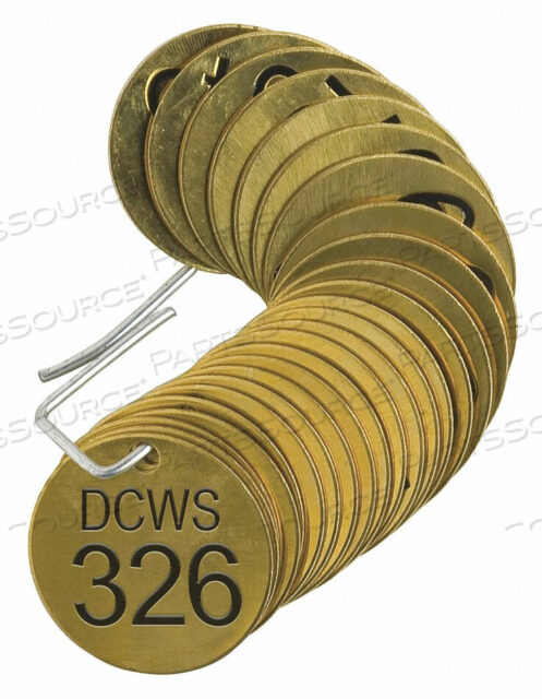 OEM#: 87384НОМЕРНОЙ БИРКИ ЛАТУНЬ DCWS 326-350 PK25 от Brady Americas