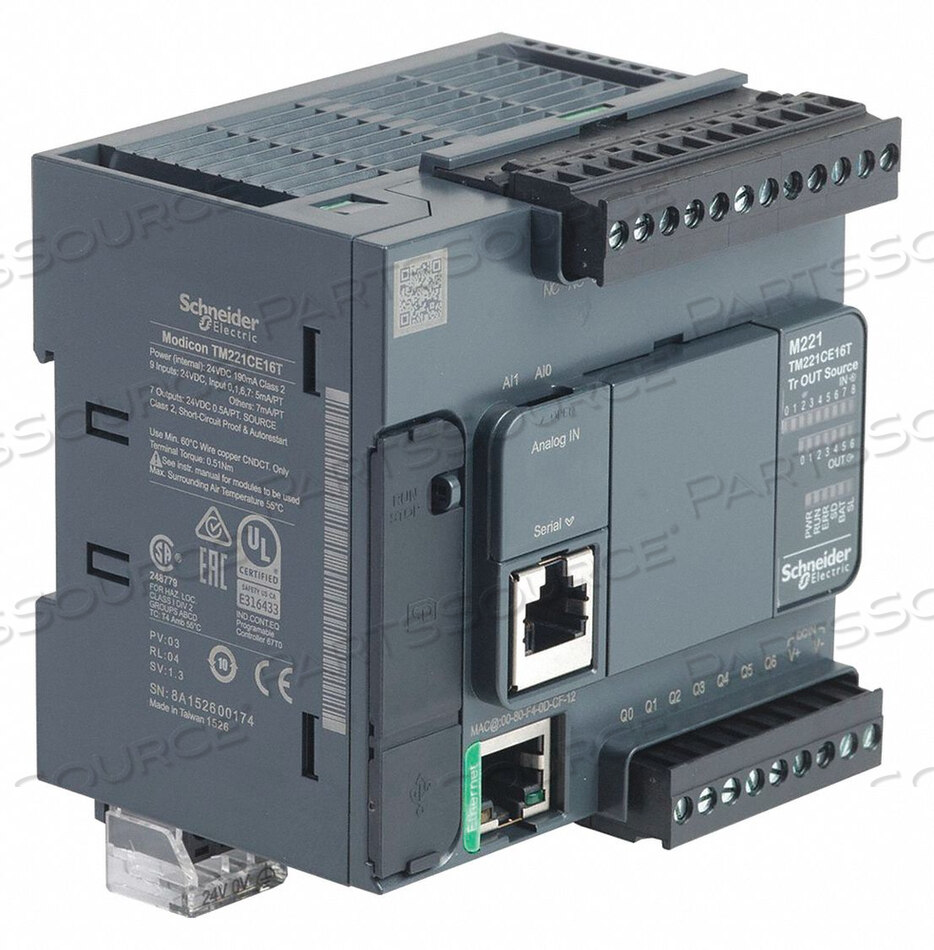 OEM#: TM221CE16TЛОГИЧЕСКИЙ КОНТРОЛЛЕР 0.5A 7 ВЫХОДОВ 24VDC от APC / American Power Conversion