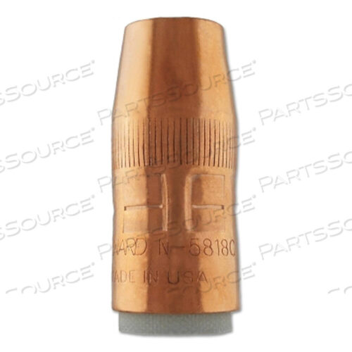 OEM#: N5818CCENTERFIRE MIG СОПЛОМ, УГЛУБЛЕНИЕ 1/8 ДЮЙМА, ОТВЕРСТИЕ 5/8 ДЮЙМА, ДЛЯ СОПЛА СЕРИИ T, МЕДЬ от Bernard Welding
