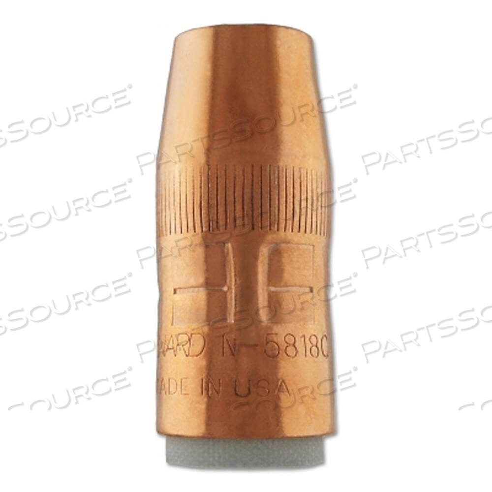 OEM#: N5818CCENTERFIRE MIG СОПЛОМ, УГЛУБЛЕНИЕ 1/8 ДЮЙМА, ОТВЕРСТИЕ 5/8 ДЮЙМА, ДЛЯ СОПЛА СЕРИИ T, МЕДЬ от Bernard Welding