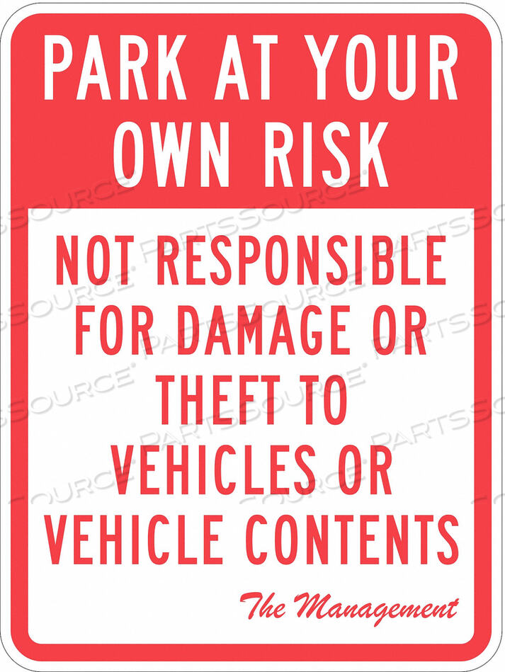 OEM#: T1-1066-HI_18X24ЗНАКИ ОБЪЕКТА СОБСТВЕННОСТИ 24 H 18 W от Lyle Signs Inc.