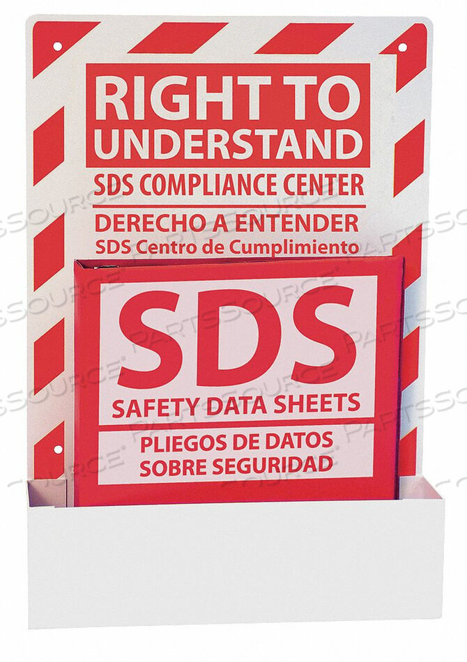 OEM#: 6042ECO GHS-SDS SINGLE STATION (ENGLISH/SPANISH), 1 BINDER, RECYCLED ALUMINUM by ZING Green Safety Products