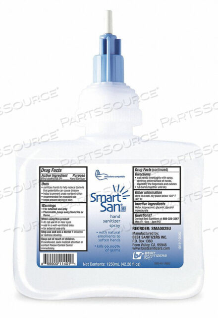 OEM#: SMA0025UHAND SANI. ЗАПРАВОЧНАЯ КОРЗИНА. АРТ. ЖИДКОСТЬ PK6 от Best Sanitizers Inc.