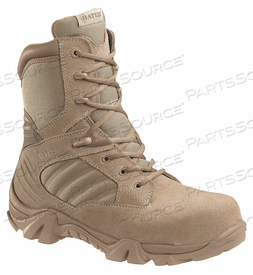 OEM#: E02276BOOTS 7-1/2M TAN FRONT LACE/SIDE ZIP PR от Bates