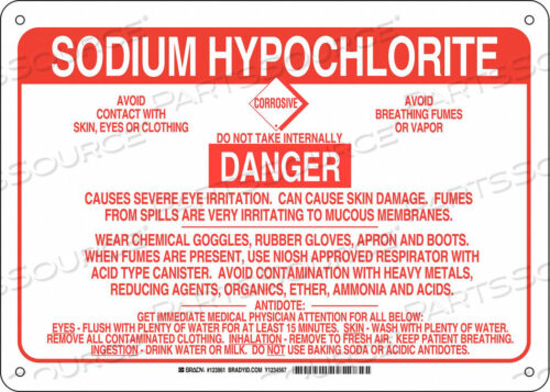 OEM#: 123861ЗНАК ХИМИЧЕСКОЙ ПРОДУКЦИИ ПЛАСТИКОВЫЙ 10 X 14 В КРАСНО-БЕЛОМ ОТ Brady Americas