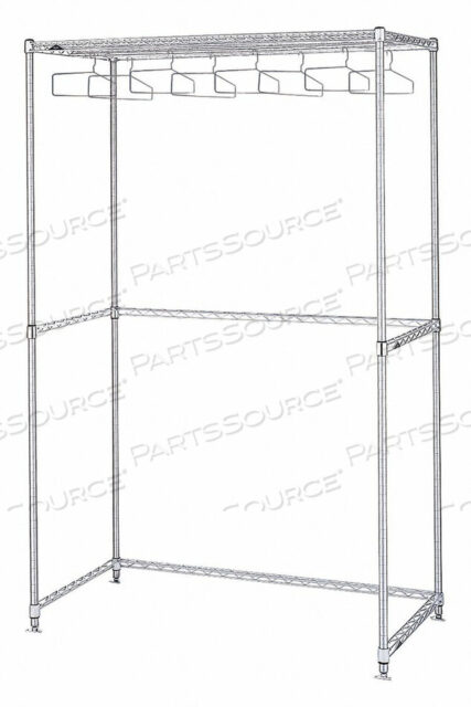 OEM#: GRU2448SMETRO GRU2448S ВЕРТИКАЛЬНАЯ СТОЙКА ДЛЯ ОДЕЖДЫ ИЗ НЕРЖАВЕЮЩЕЙ СТАЛИ, 24 X 48 X 74.625 от Intermetro Industries (Emerson)