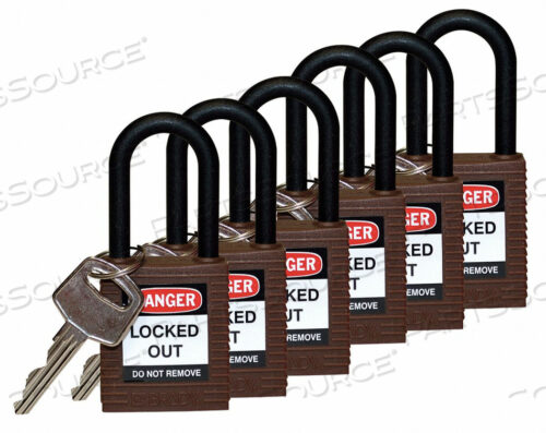 OEM#: 123357H1705 НАВЕСНОЙ ЗАМОК-БЛОКИРОВЩИК KD BROWN 1-3/4 H PK6 от Brady Americas