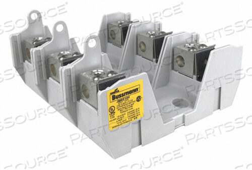 OEM#: JM60100-3CRБЛОК ПРЕДОХРАНИТЕЛЕЙ, ПРЕДОХРАНИТЕЛЬ КЛАССА J, 600 В ПЕРЕМЕННОГО ТОКА, 100 А, 3P, УСИЛЕННЫЙ ПРУЖИННЫЙ ЗАЖИМ, ТЕРМОПЛАСТИК, КОРОБЧАТЫЙ КРЕПЕЖ от Cooper Bussmann