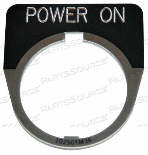 OEM#: 10250TM80LEGEND PLATE HULF ROUND POWER ON BLACK от Eaton