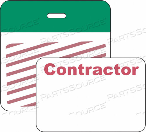 OEM#: 95656CLIP/BADGE 1 DAY GREEN/WHITE PK500 by Brady Americas