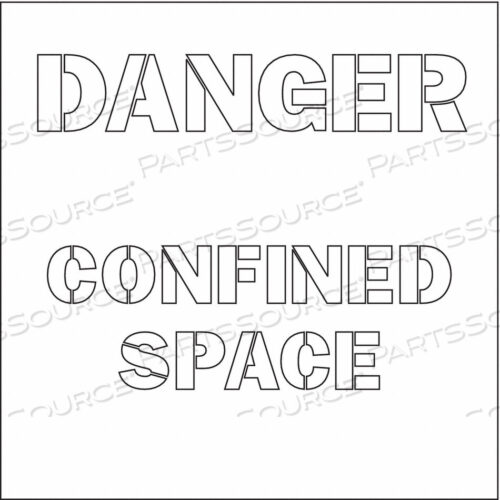 OEM#: Y623757ТРАФАРЕТ ДЛЯ ПОЛА ОПАСНОСТЬ ЗАМКНУТОЕ ПРОСТРАНСТВО POLY от Electromark