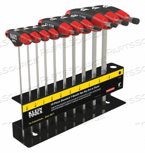 OEM#: JTH610E10 ПРЕДМЕТ НАБОРА Т-ОБРАЗНЫХ РУЧЕК JOURNEYMAN С ПОДСТАВКОЙ, РАЗМЕР: 6 SAE от Klein Tools