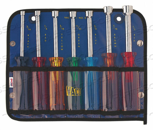 OEM#: K7 НАБОР ОТВЕРТОК ДЛЯ ГАЙКИ, 7 ПРЕДМЕТОВ, 3 ПОЛЫХ ВАЛКА, 3/16 - 1/2 ШЕСТИГРАННИКА от Klein Tools