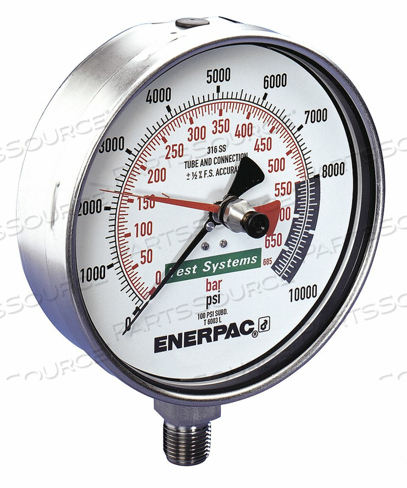 OEM#: T6007LМАНОМЕТР ОТ 0 ДО 10000 PSI 6-1/2 ДЮЙМА от Enerpac