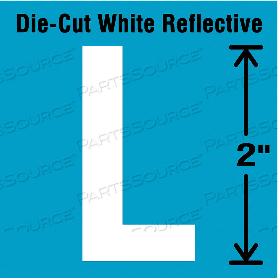 OEM#: DWR-2-L-5DIE-CUT REFL. LETTER LABEL L 2IN H PK5 от Strance, Inc.