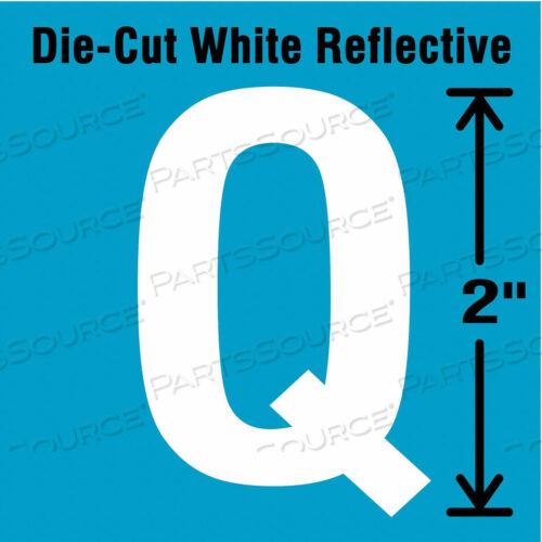 OEM#: DWR-2-Q-5DIE-CUT REFL. LETTER LABEL Q 2IN H PK5 от Strance, Inc.