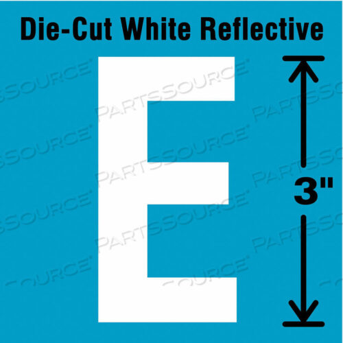 OEM#: DWR-3-E-5DIE-CUT REFL. LETTER LABEL E 3IN H PK5 от Strance, Inc.
