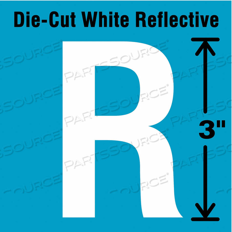 OEM#: DWR-3-R-5DIE-CUT REFL. LETTER LABEL R 3IN H PK5 от Strance, Inc.