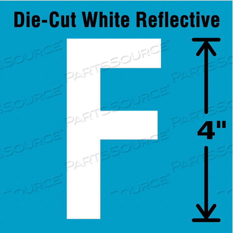 OEM#: DWR-4-F-5Вырубная этикетка с буквами F 4 дюйма H PK5 от Strance, Inc.