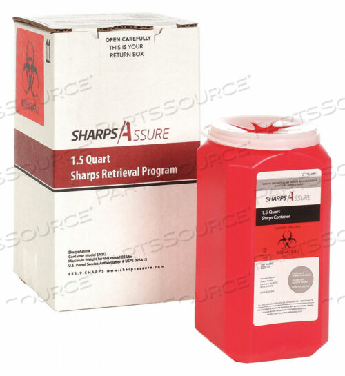 OEM#: SA1Q-12КОНТЕЙНЕР SHARPS 16 Вт 1-1/2 КВАРТЫ. КРЫШКА-ЗАЩЕЛКА от Sharps Compliance, Inc.