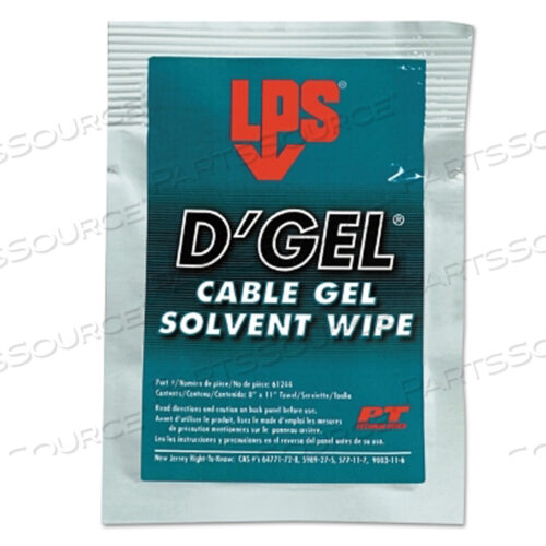 OEM#: 61244DGEL CABLE GEL SOLVENTS, INDIVIDUALLY WRAPPED WIPES by LPS