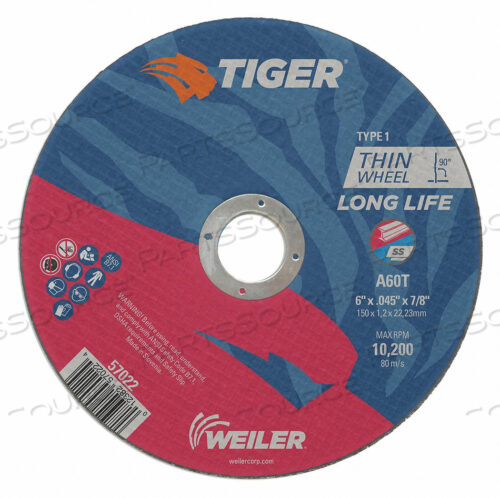 OEM#: 57022CW 6 X 0.045 X 7/8 A60T ТИП 1 от Tiger