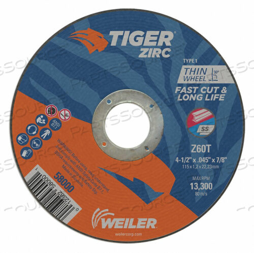 OEM#: 58000CW 4.5 X 0.045 X 7/8 ТИП 1 от Tiger
