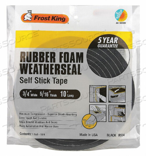 OEM#: R534HH3683 Лента из вспененной резины SPNGE 3/4INX10 футов 8 мил от Thermwell Products Co., Inc.