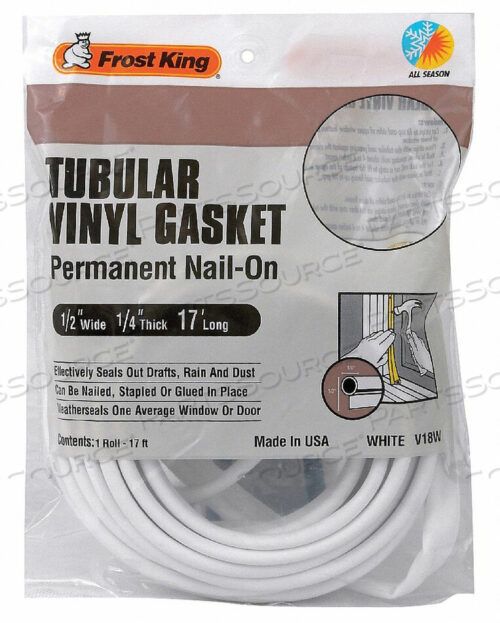 OEM#: V18WHH3961 WEATHERSTRIP 17 FT WHITE by Thermwell Products Co., Inc.