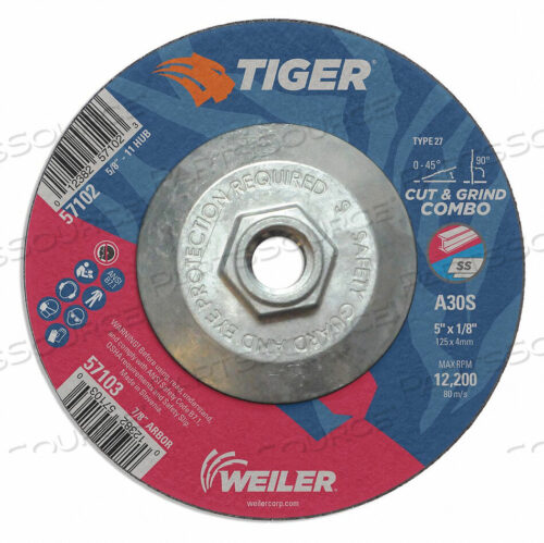 OEM#: 57102CMB-5 X 1/8 X 5/8-11 A24R TYPE 27 COMBO от Tiger