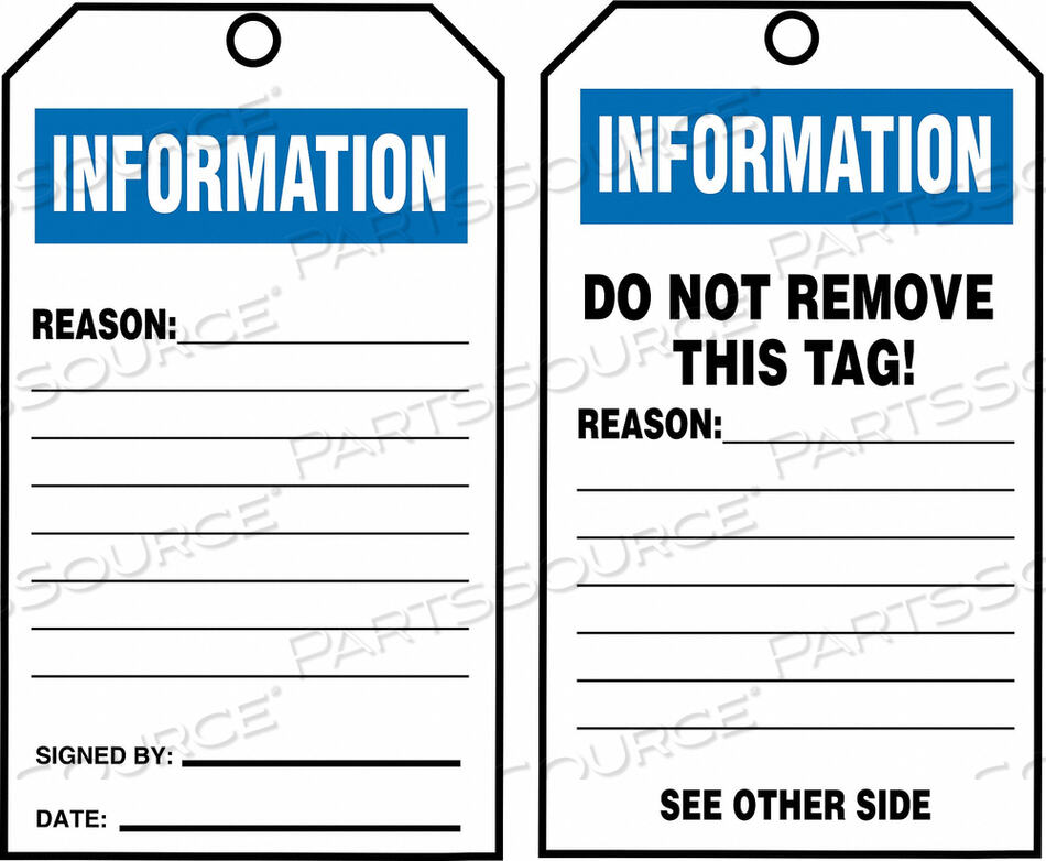 OEM#: TAR720ИНФОРМАЦИОННАЯ БИРКА В РУЛОНЕ 6.25X3 PK100 от Accuform Manufacturing, Inc.