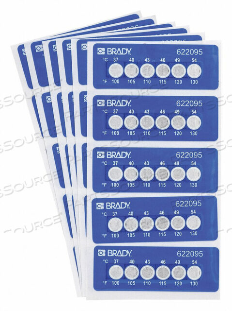 OEM#: TIL-6-37C/100FTEMP-INDICATING LABELS 2.205X0.787 PK30 от Brady Americas