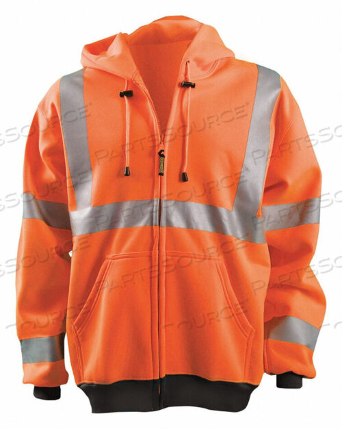 OEM#: LUX-HZSWT-OSFULL СВИТЕР С КАПЮШОНОМ НА МОЛНИИ HI-VIS ORANGE SMALL от Occunomix