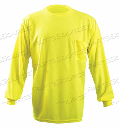 OEM#: LUX-XLSPB-Y2XФУТБОЛКА BIRDSEYE С ДЛИННЫМИ РУКАВАМИ И КАРМАНОМ, ОТВОДЯЩАЯ ВЛАГУ, ЖЕЛТАЯ, 2XL от Occunomix