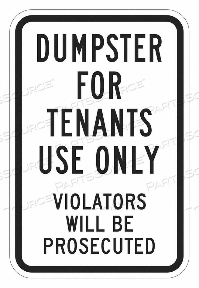 OEM#: T1-1687-HI_12X18ЗНАК ОБЪЕКТА 18 В 12 Ш АЛЮМИНИЙ от Lyle Signs Inc.