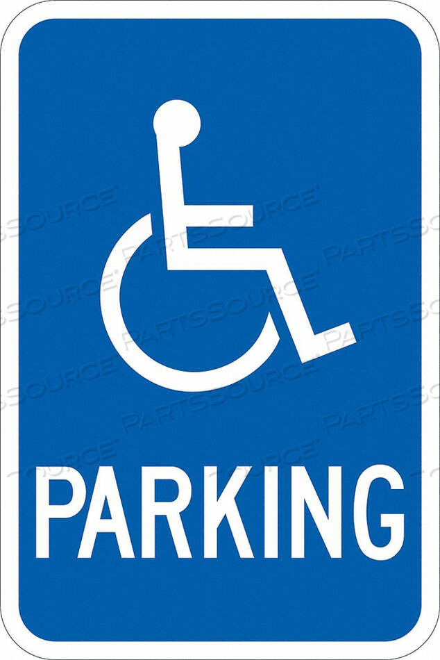 OEM#: T1-1136-EG_12X18ЗНАК ПАРКОВКИ ДЛЯ ИНВАЛИДОВ 18 H 12 W ALUM от Lyle Signs Inc.