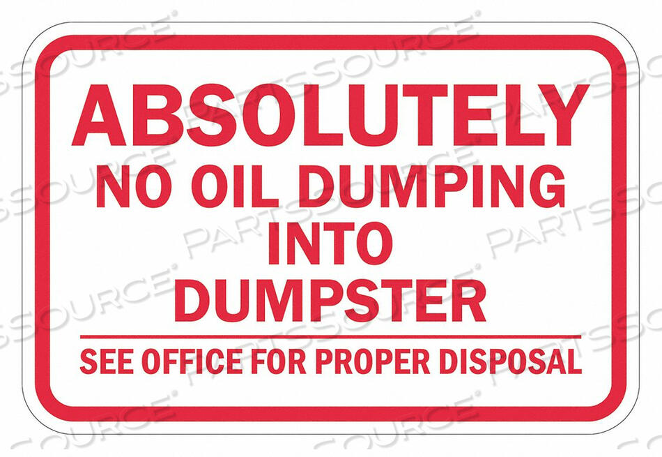 OEM#: T1-1675-EG_18X12ЗНАК ОБЪЕКТА 12 В 18 Ш АЛЮМИНИЙ от Lyle Signs Inc.