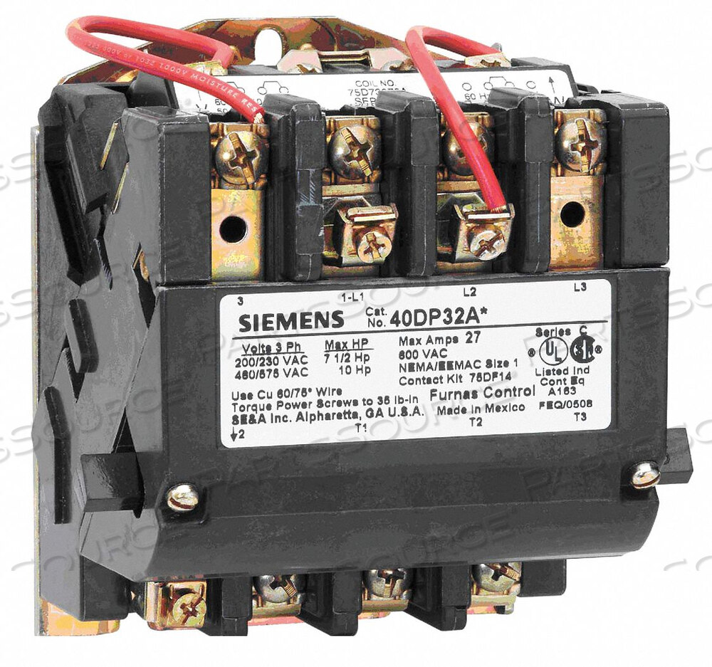 OEM#: 40BP32AGNEMA МАГНИТНЫЙ КОНТАКТОР 9A 277VAC NEMA00 от Siemens