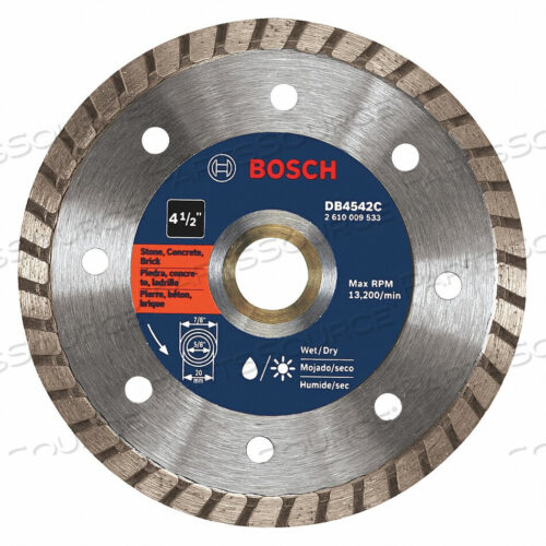 OEM#: DB4542CDИАЛМАЗНОЕ ПИЛЬНОЕ ПОЛОТНО ДИАМЕТРОМ 4-1/2 ДЮЙМА от Bosch Tools
