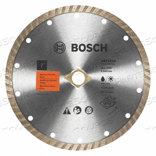 OEM#: DB742SDДИАМЕТР АЛМАЗНОЙ ПИЛЫ ДИАМЕТРОМ 7 ДЮЙМОВ от Bosch Tools