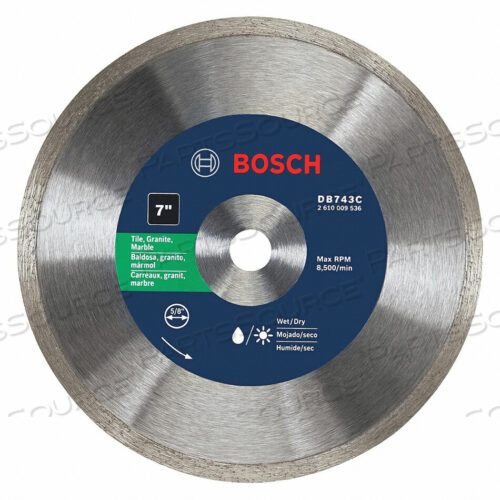 OEM#: DB743CDИАЛМАЗНОЕ ПИЛЬНОЕ ПОЛОТНО ДИАМЕТРОМ 7 ДЮЙМОВ от Bosch Tools